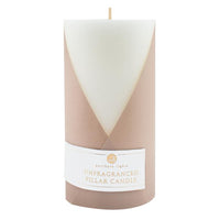 3x6 Pure White- Unfragranced Pillar Candle
