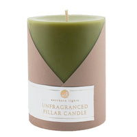 3x4 Moss Green- Unfragranced Pillar Candle