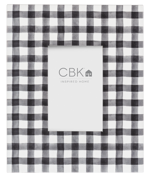 Black & White Enamel Check Frame 4x6 – Lou Dee's Floral and Gifts