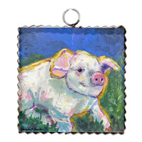 RT Barnyard Pig Print Mini Charm