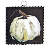 RT White Pumpkin Print Mini Charm