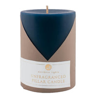 3x4 Midnight Blue- Unfragranced Pillar Candle