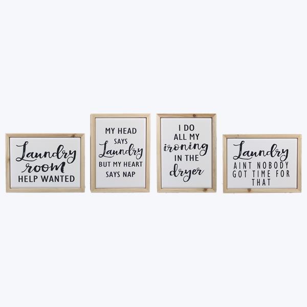 Wood Framed Laundry Wall Sign