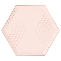 Paper Plates - Hexagon - Blush & Rose Gold