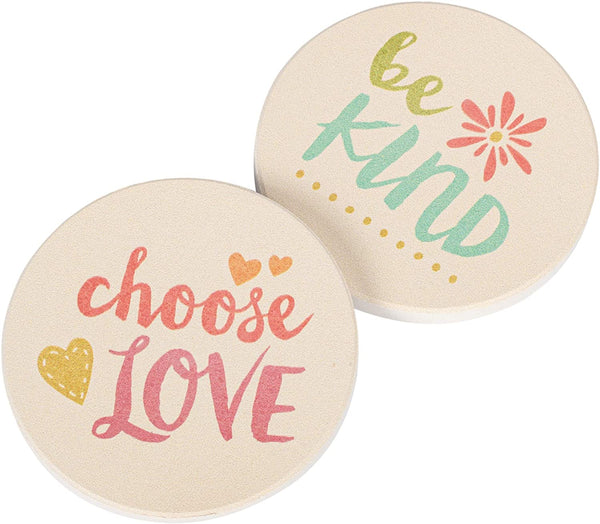 Choose Love, Be Kind- Car Coasters