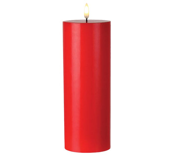 CANDLE PATRIA 3D LED RED 8" PILLAR