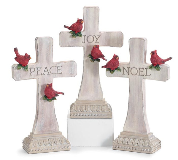 Cross Shelf Sitters with Cardinals