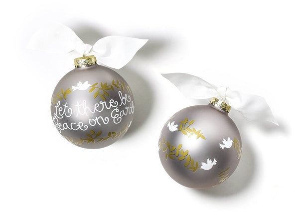 "Peace On Earth" Glass Ornament