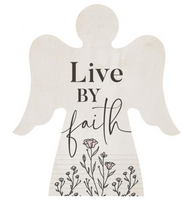 "Live By Faith" Sympathy Angel
