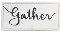 "gather" Wooden Wall Sign