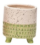 Dol Speckled Footed Planter- Green