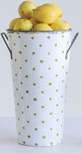Medium Tin Bucket - Polka Dot Print