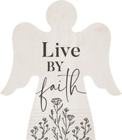 "Live by Faith" Sympathy Angel