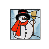 Stained Glass Sun Catcher - Snowman