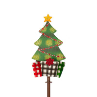 TREE WITH CHECKED GIFTS FINIAL