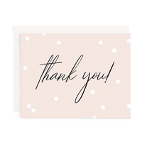 Thank You Card - Blush Confetti Dot