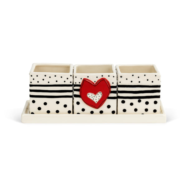 Red Heart Herb Planter