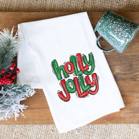 Holly Jolly, Christmas Towel, Tea Towel