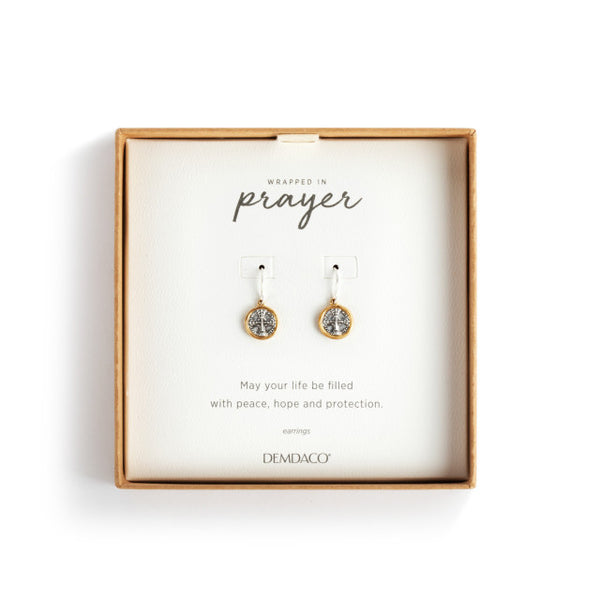 Wrapped in Prayer Earrings- Silver