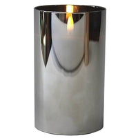 LED Candle with Timer, Chrome