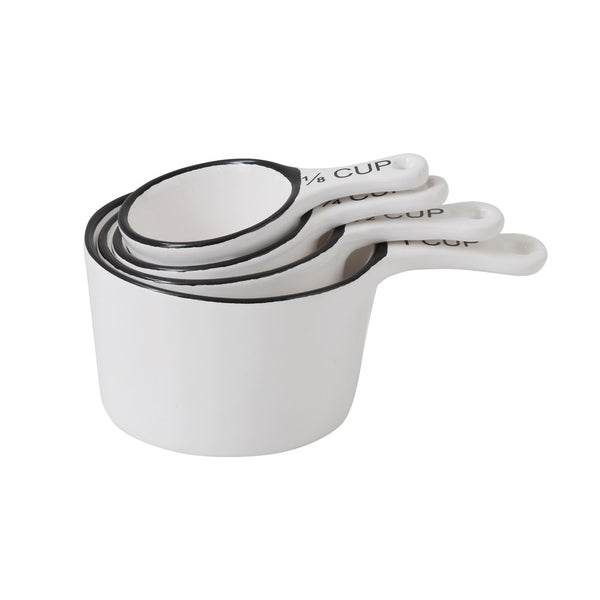 Black & White Measuring Cups - Set of Four