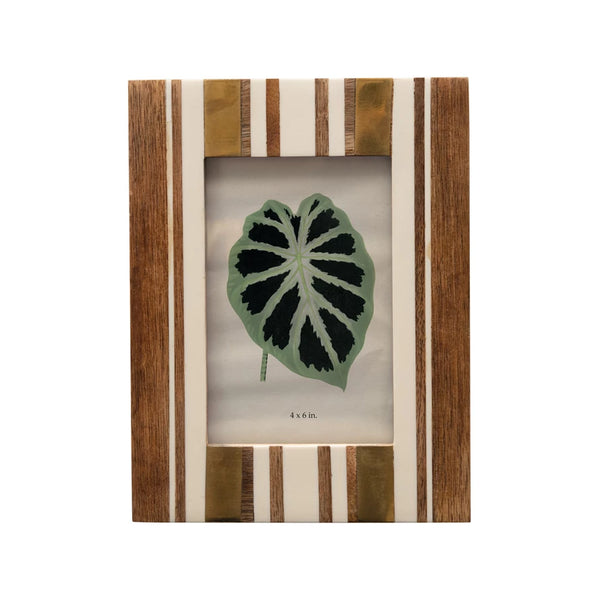 Striped Wood Picture Frame