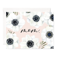 Mother's Day Card - Floral Blush Pink Anemone Flowers
