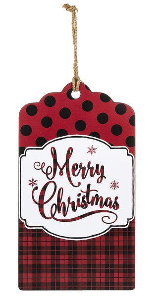 Merry Christmas Hanging Tag Plaque