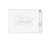 Guest Book With Pen - Silver