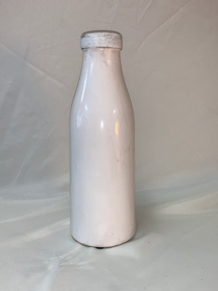 White Ceramic Milk Bottle- Medium