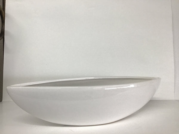 Ceramic White Boat Dish- Wide