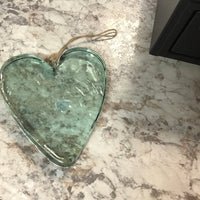 Glass heart ornament