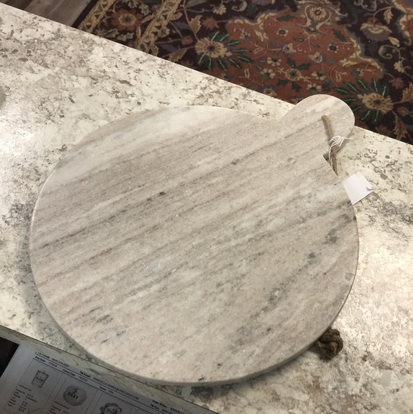 ROUND GRAY MARBLE CUTTING BOARD