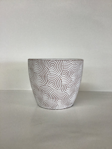Small Ceramic Pot Swirl Print
