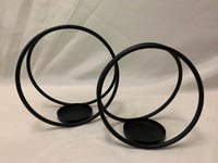 Black Double Loop Candle Holder- Medium