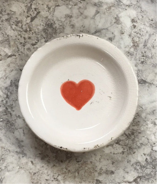 Small White Bowl with Heart