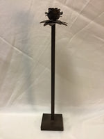 Brown Iron Flower Top Candle Stick- Tall