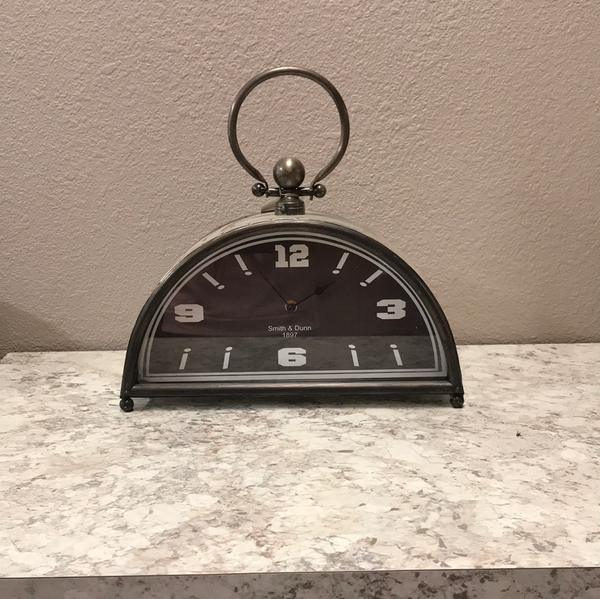 Table Top Metal Half Circle Clock