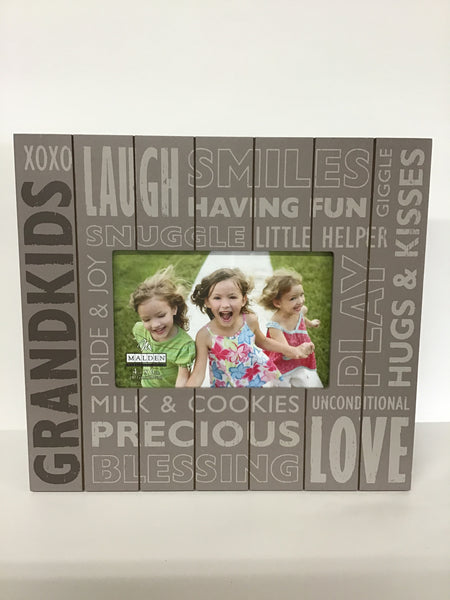 "Grandkids" Word Collage Frame 4x6