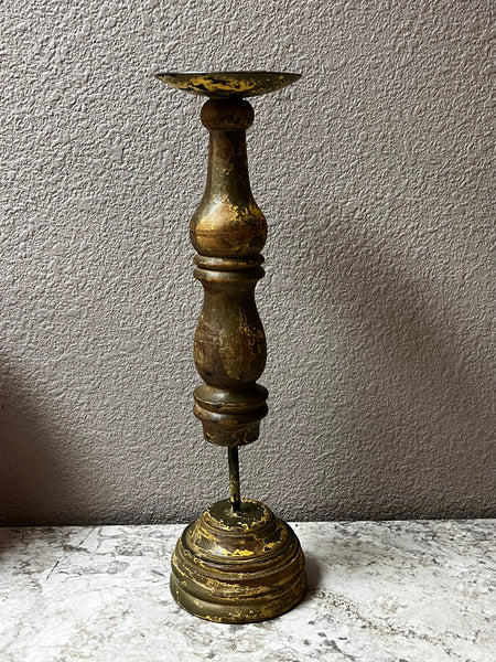 Wooden Finial Candle Stand