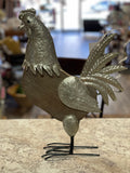 Metal and Wood Rooster/Hen