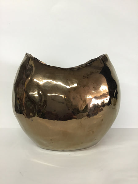 Bronze Ceramic Organic Pot- Large