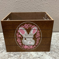Easter Bunny Wooden Crate
