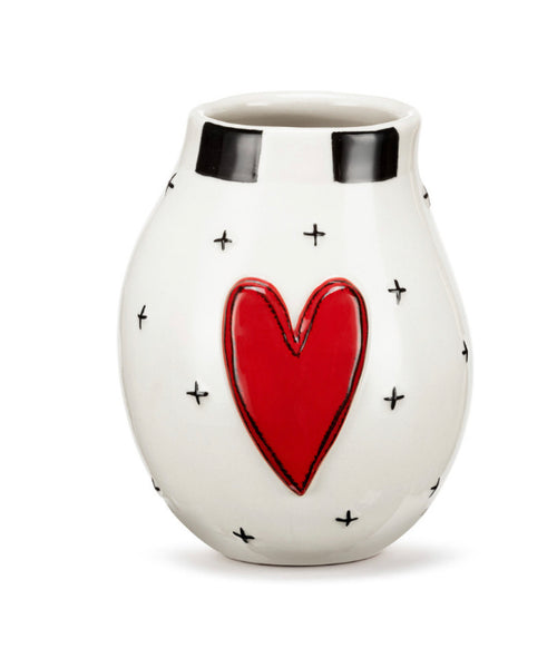 Red Heart Mini Vase
