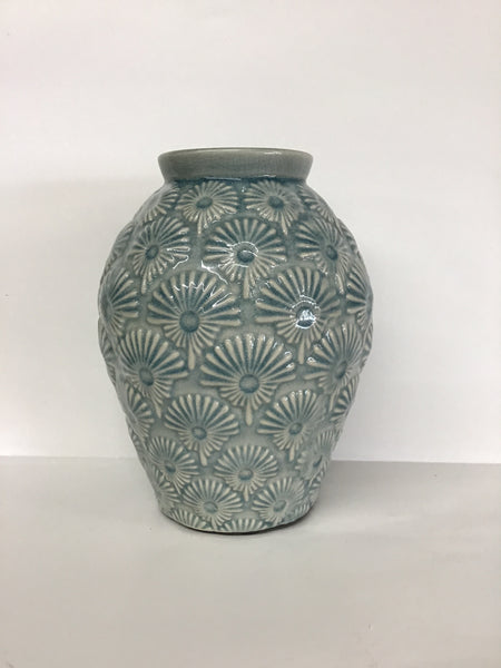 Blue Dandelion Vase- Medium