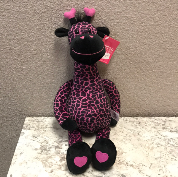 Black/Pink Heart Giraffe