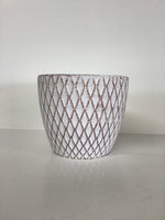 Small Ceramic Pot Diamond Print