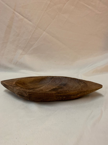 Canoe Wooden Bread Bowl - Small