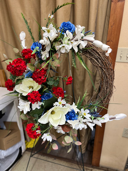 Red, White and Blue Wreath