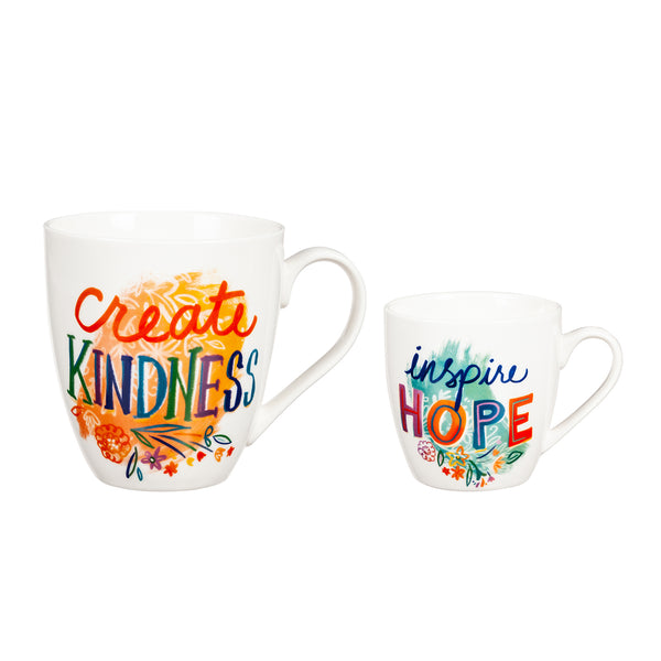 Mommy & Me Ceramic Cup Gift Set - Kindness/Inspire Hope